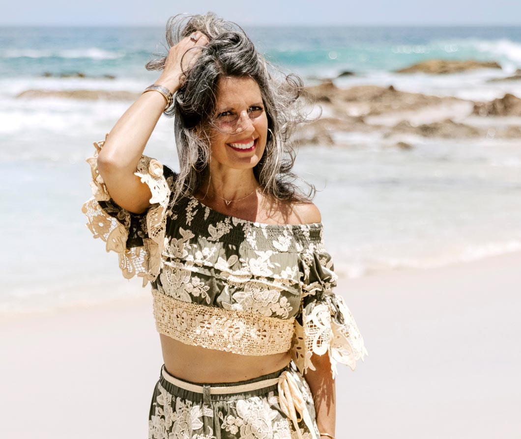 Amanda Hanson on beach